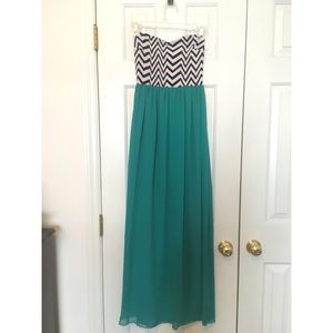 Fun Chevron Maxi Dress